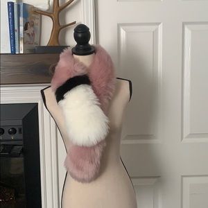 Faux fur wrap! New with tags faux fur scarf!